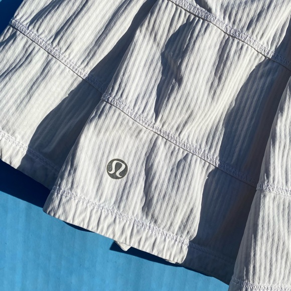 Lululemon White Textured Pace Rival Skort Size 8 - Picture 4 of 8